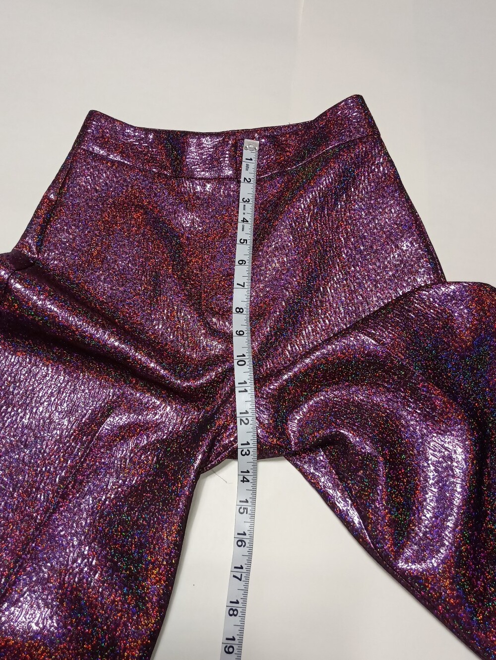 Antonio Melani X The Nat Note Sita Pink Holographic Jacquard Wide-Leg Pants Sz 0 - Picture 9 of 16